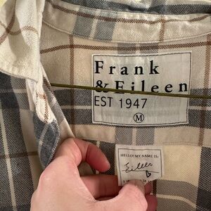 Frank & Eileen Plaid Button Down Shirt - Cream, Brown, Gray